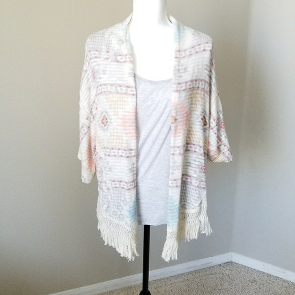 Mauve Sweaters - Mauve open cardigan style Boho sweater. Size M